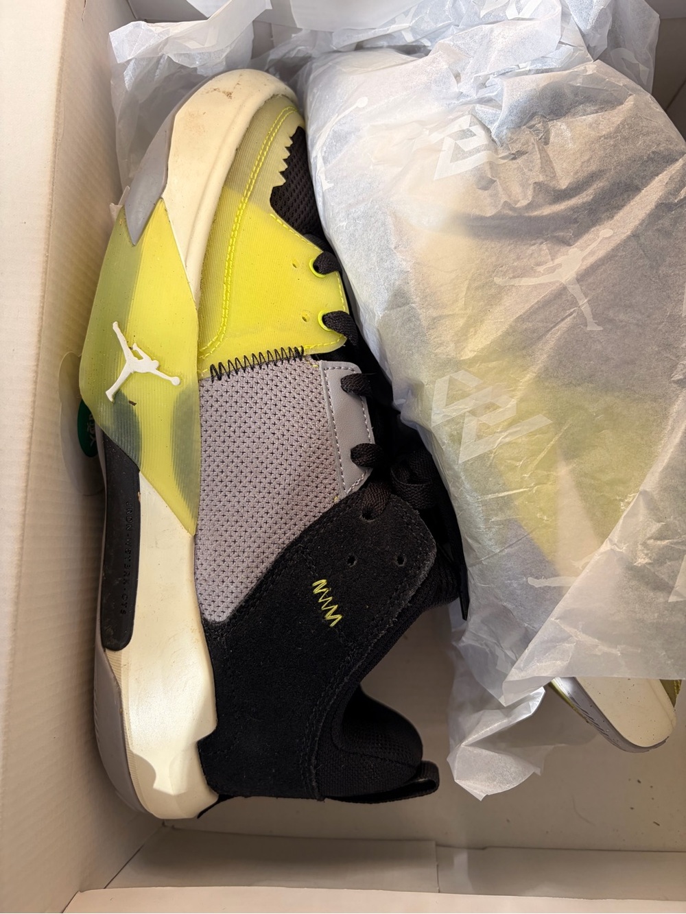 Jordan Sneaker - Black/Gray/Neon Yellow